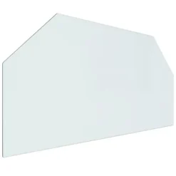 vidaXL glasplade til pejs 100x50 cm sekskantet - Glas