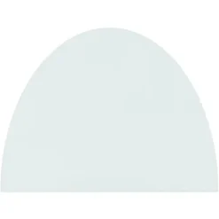 vidaXL glasplade til pejs 800x600 mm halvrund - Glas