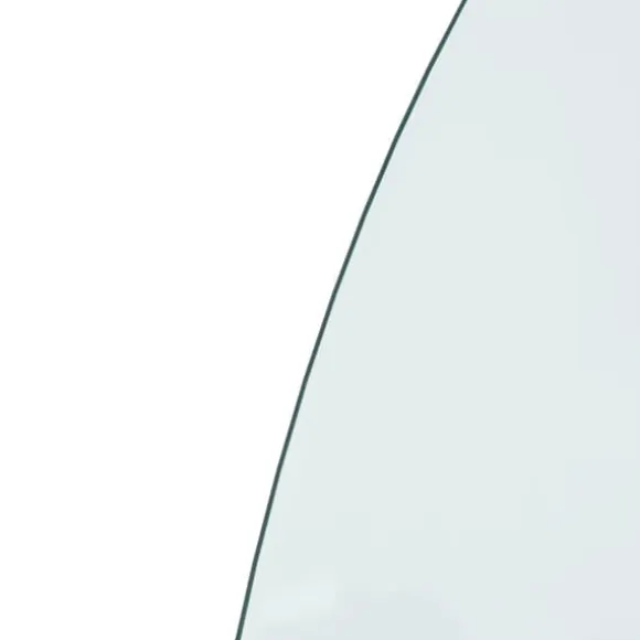 vidaXL glasplade til pejs 800x600 mm halvrund - Glas