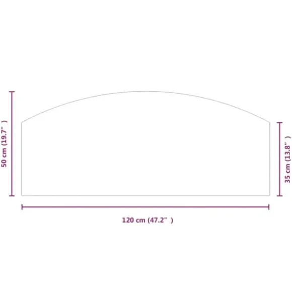 vidaXL glasplade til pejs 120x50 cm - Glas