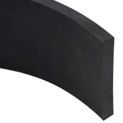 vidaXL gummikant til sneplov 200x10x1 cm sort