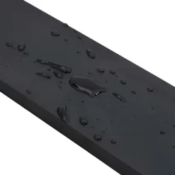 vidaXL gummikant til sneplov 200x10x1 cm sort