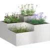 vidaXL Have Blomsterkrukke Sølv 80 x 80 x 48 cm Rustfrit stål