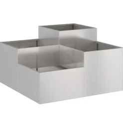 vidaXL Have Blomsterkrukke Sølv 80 x 80 x 48 cm Rustfrit stål