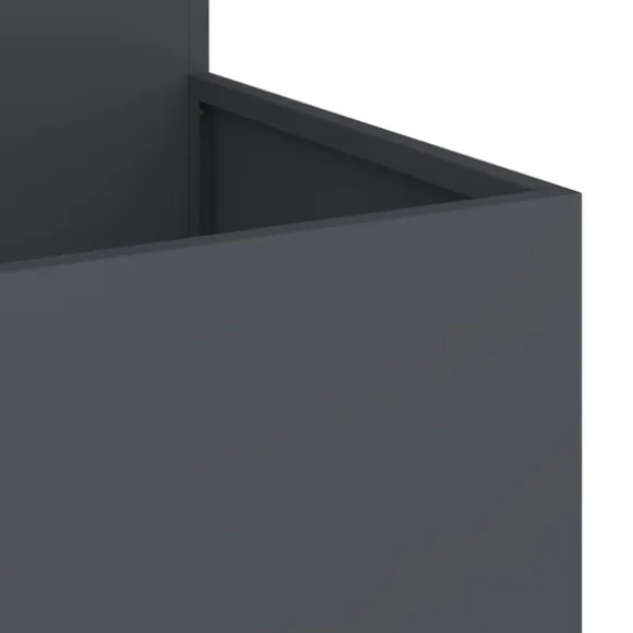 vidaXL Have Blomsterkrukke Antracit 100 x 100 x 60 cm Stål