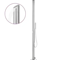 vidaXL havebruser 220 cm rustfrit stål