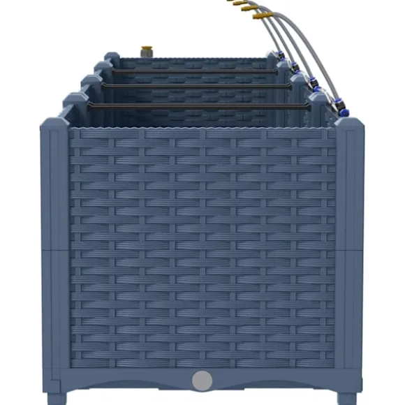 vidaXL Havekrukker Grå 120 x 40 x 37,5 cm Stål