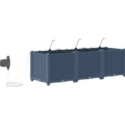 vidaXL Havekrukker Grå 120 x 40 x 37,5 cm Stål