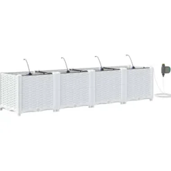 vidaXL Havekrukker Hvid 160 x 40 x 37,5 cm Stål