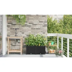 vidaXL Havekrukker Sort 80 x 40 x 37,5 cm Stål