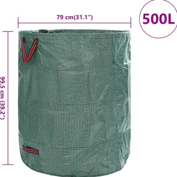 vidaXL Havematerialeposer 4 pcs Grøn 79 x 79 x 99.5 cm Polypropylen