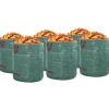 vidaXL Havematerialeposer 12 pcs Grøn 67 x 67 x 75.5 cm Polypropylen