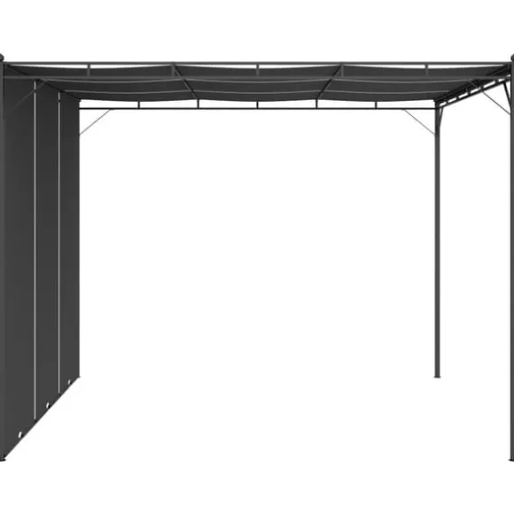 vidaXL havepavillon med gardin 3x3x2,25m antracitgrå - Festtelte & havepavilloner