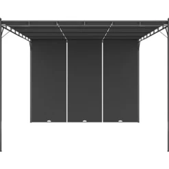 vidaXL havepavillon med gardin 4x3x2,25 m antracitgrå - Festtelte & havepavilloner