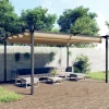 vidaXL havepavillon med sammenrulleligt tag 4x3 m gråbrun - Festtelte & havepavilloner