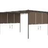 vidaXL havepavillon med sidegardin 4x3x2,25 m gråbrun - Festtelte & havepavilloner