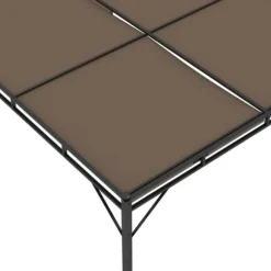 vidaXL havepavillon med sidegardin 4x3x2,25 m gråbrun - Festtelte & havepavilloner