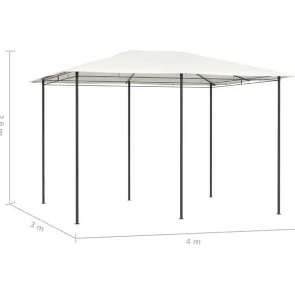vidaXL havepavillon 3x4x2,6 160 g/m² cremefarvet - Festtelte & havepavilloner