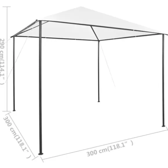 vidaXL havepavillon 3x3x2,9 m 180 g/m² hvid - Festtelte & havepavilloner