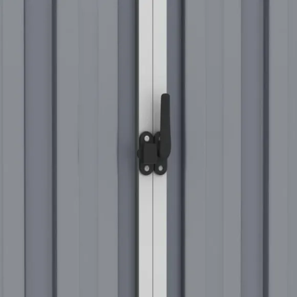 vidaXL haveskur 205x129x183 cm galvaniseret stål grå - Skure & Redskabsskure
