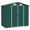 vidaXL haveskur 205x129x183 cm galvaniseret stål grøn - Skure & Redskabsskure
