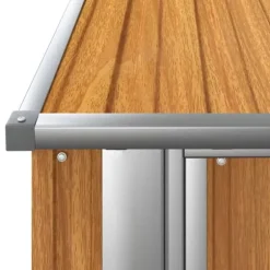 vidaXL haveskur 180,5x97x209,5 cm galvaniseret stål trælook - Skure & Redskabsskure