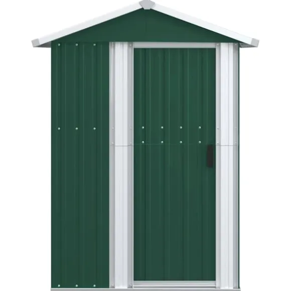 vidaXL haveskur 126x97,5x177 cm galvaniseret stål grøn