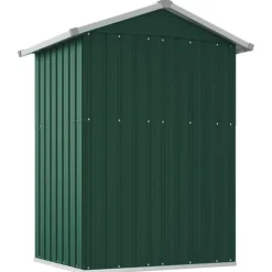 vidaXL haveskur 126x97,5x177 cm galvaniseret stål grøn
