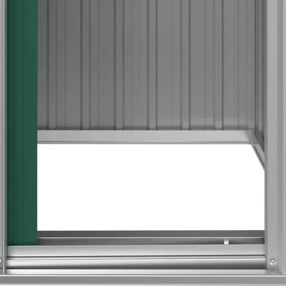 vidaXL haveskur 126x97,5x177 cm galvaniseret stål grøn