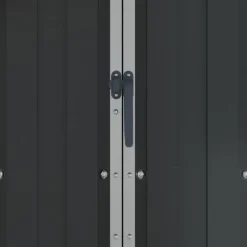 vidaXL haveskur 116x45x175 cm galvaniseret stål antracitgrå - Skure & Redskabsskure