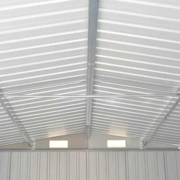 vidaXL haveskur 257x990x181 cm galvaniseret stål grøn - Skure & Redskabsskure