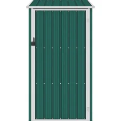vidaXL haveskur 87x98x159 cm galvaniseret stål grøn - Skure & Redskabsskure