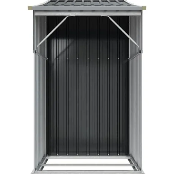 vidaXL haveskur 277x93x179 cm galvaniseret stål antracitgrå - Skure & Redskabsskure
