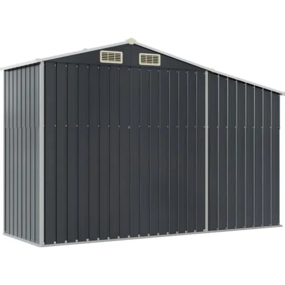 vidaXL haveskur 277x93x179 cm galvaniseret stål antracitgrå - Skure & Redskabsskure