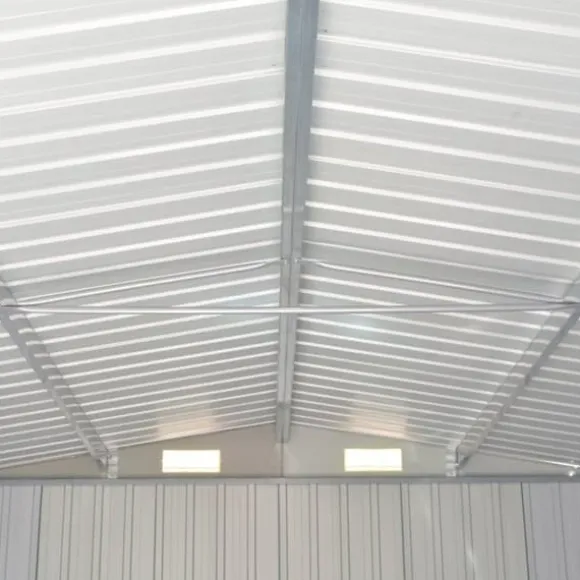 vidaXL haveskur 257x997x178 cm galvaniseret stål antracitgrå - Skure & Redskabsskure
