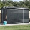 vidaXL haveskur 191x300x198 cm galvaniseret stål antracitgrå - Skure & Redskabsskure