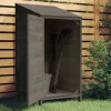 vidaXL haveskur 55x52x112 cm massivt grantræ antracitgrå - Skure & Redskabsskure