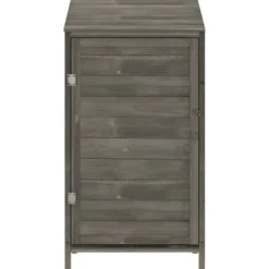 vidaXL haveskur 55x52x112 cm massivt grantræ antracitgrå - Skure & Redskabsskure