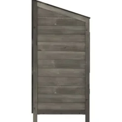 vidaXL haveskur 55x52x112 cm massivt grantræ antracitgrå - Skure & Redskabsskure