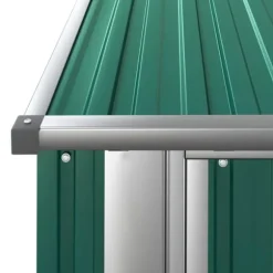 vidaXL haveskur 180,5x97x209,5 galvaniseret stål grøn - Skure & Redskabsskure