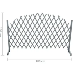 vidaXL hegnsespalier 1,8x1 m massivt fyrretræ grå - Havehegn