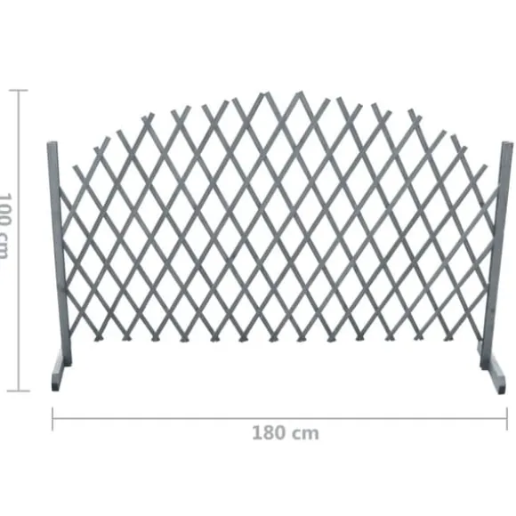 vidaXL hegnsespalier 1,8x1 m massivt fyrretræ grå - Havehegn