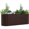 vidaXL Højbed Brun 240 x 80 x 81 cm Stål