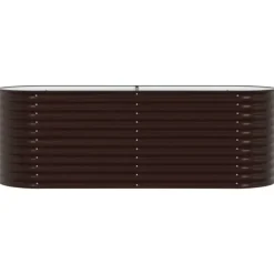 vidaXL Højbed Brun 240 x 80 x 81 cm Stål