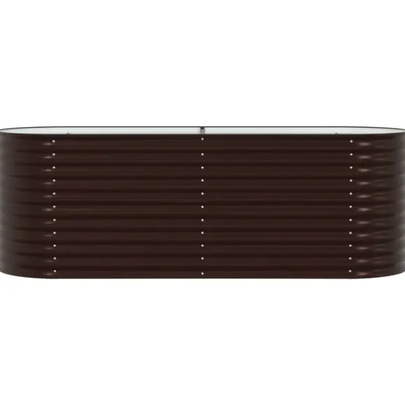 vidaXL Højbed Brun 240 x 80 x 81 cm Stål