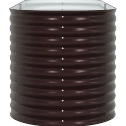 vidaXL Højbed Brun 240 x 80 x 81 cm Stål