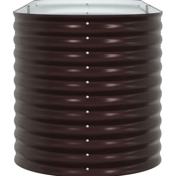 vidaXL Højbed Brun 240 x 80 x 81 cm Stål
