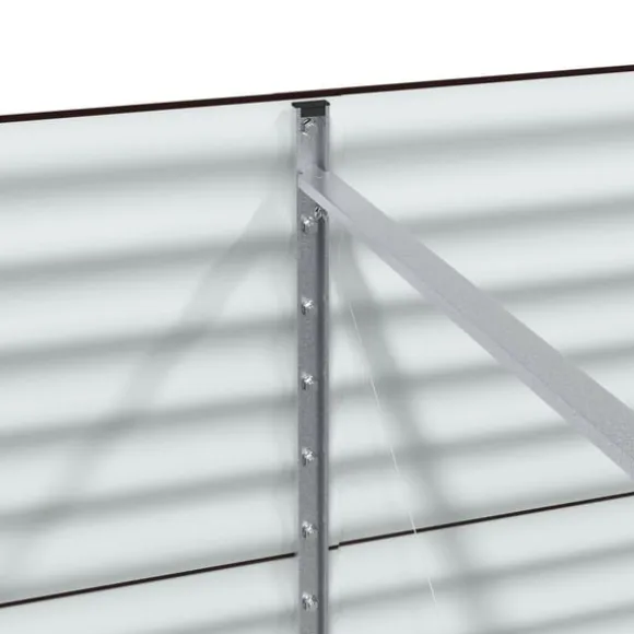 vidaXL Højbed Brun 240 x 80 x 81 cm Stål