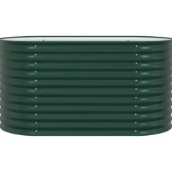 vidaXL Højbed Grøn 160 x 80 x 81 cm Stål
