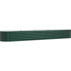 vidaXL Højbed Grøn 400 x 80 x 44 cm Stål